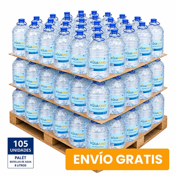 Palet Agua Aquaking Garrafa 8 litros (105 unidades)